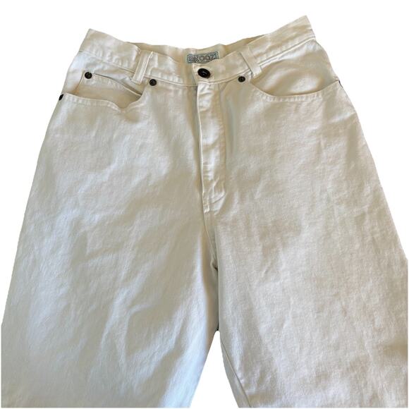 Vintage Skoozi White Women’s Mom Jean 25x27 Tapered Classic High Rise 80s/90s - Picture 3 of 12
